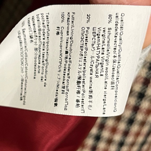 BOSS by Hugo Boss Calisi Wool Blend Checkered Coat - Picture 7 of 8